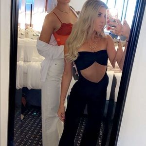 Black cut out jumpsuit fashion nove